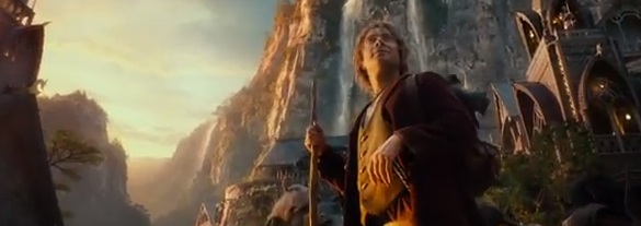 El Hobbit Bilbo bolson en Rivendel